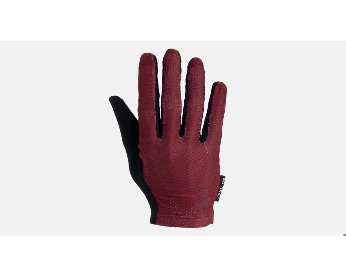 Specialized Body Geometry Grail Long Finger Gloves (Garnet Red) (M)